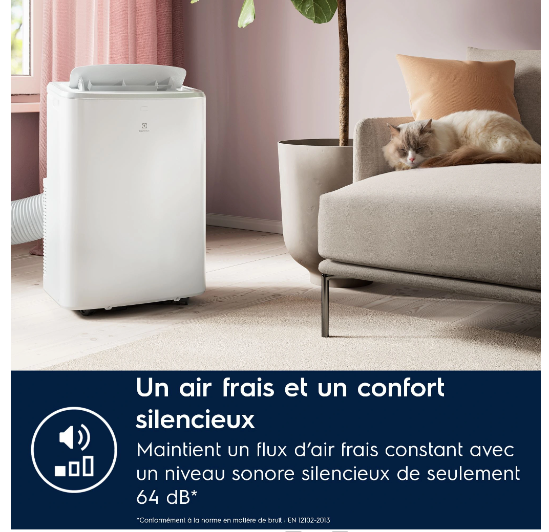 Condizionatore Portatile Reversibile Electrolux EXP38U340HW Comfort 600 – 2600 W, Classe A, R290, Connesso - immagine 4