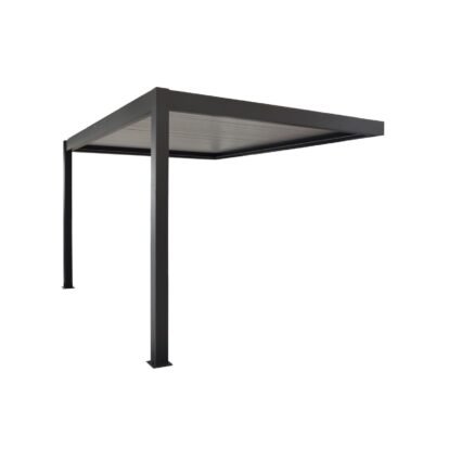 Pergola motorizzata 3x4 in Alluminio nero e bianco con lamelle regolabili