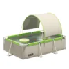 Grande Piscina Strutturata per Esterni con Ombrellone da Giardino, Piscina Familiare, Piscina Strutturata con Copertura, Ingrosso di Fabbrica