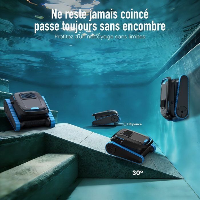 Robot Piscina AIRROBO CP40 - Pulizia Fondo e Parete - 120min di Autonomia (170m²) - App - Cesto Grande 4L - immagine 3