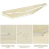 COSTWAY Tenda da Balcone Retrattile 4 x 2,5 m con Tessuto Resistente ai Raggi UV e all'Acqua, Struttura in Alluminio, Angolo Regolabile 5-35°