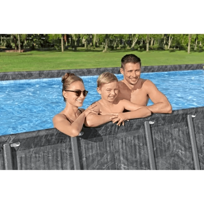BESTWAY - APX 365™ Set Piscina Fuoriterra - 732 x 366 x 132 cm - Rettangolare (Filtro a Sabbia, 250 g Polysphere) + Skimmer - immagine 5