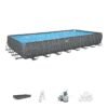 Kit piscina tubolare fuori terra BESTWAY APX 365 - 956 x 488 x 132 cm - Rettangolare (filtro a sabbia, 500g poliesfera, scala, copertura)