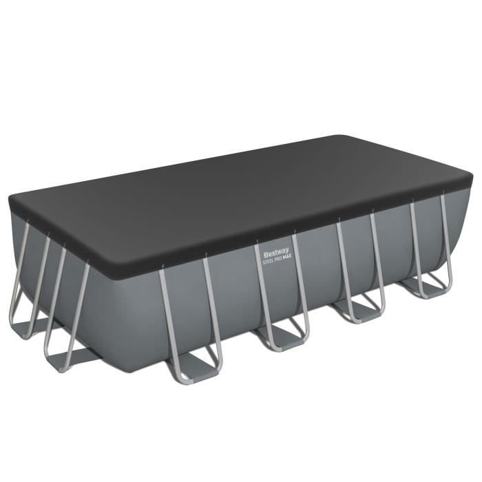 Set piscina fuori terra BESTWAY Steel Pro Max™ - 488 x 244 x 122 cm - Rettangolare (filtro a sabbia, scala, copertura) - immagine 7