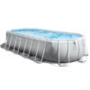 INTEX Set Piscina con Struttura - Prism Frame - 610 x 305 x 122 cm - Ovale (Pompa, Copertura, Tappeto di Fondo e Scaletta) - 26798NP
