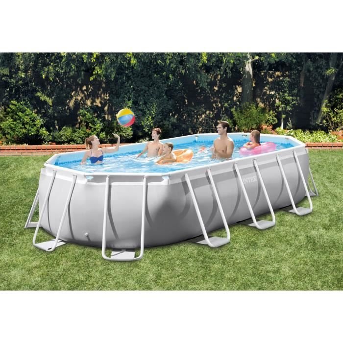 INTEX Piscina Ovale Fuori Terra Prism Frame – 503 x 274 x 122 cm – (Pompa, Copertura, Tappeto di Fondo e Scaletta) – 26796NP - immagine 2