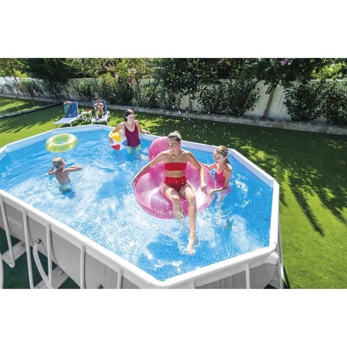 INTEX Piscina Ovale Fuori Terra Prism Frame – 503 x 274 x 122 cm – (Pompa, Copertura, Tappeto di Fondo e Scaletta) – 26796NP - immagine 3