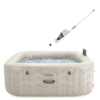 INTEX PureSpa Chevron Idromassaggio Gonfiabile 6 Persone Quadrato + Pulitore Piscina e Spa ZR100