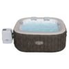 BESTWAY Lay-Z-Spa Cabo Vasca Idromassaggio Gonfiabile Quadrata 4-6 Persone - 180x180x71 cm - Aspetto Rattan Intrecciato
