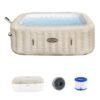 Jacuzzi gonfiabile BESTWAY Lay-Z-Spa Rome - 180 Airjets - 201 x 201 x 71 cm - 5-7 persone - Quadrato - Sabbia