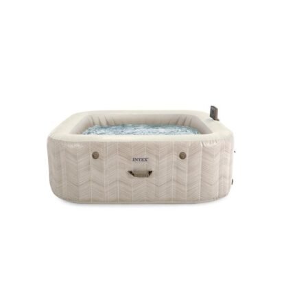 Vasca Idromassaggio Gonfiabile Quadrata INTEX PureSpa Chevron 6 Persone con Getti