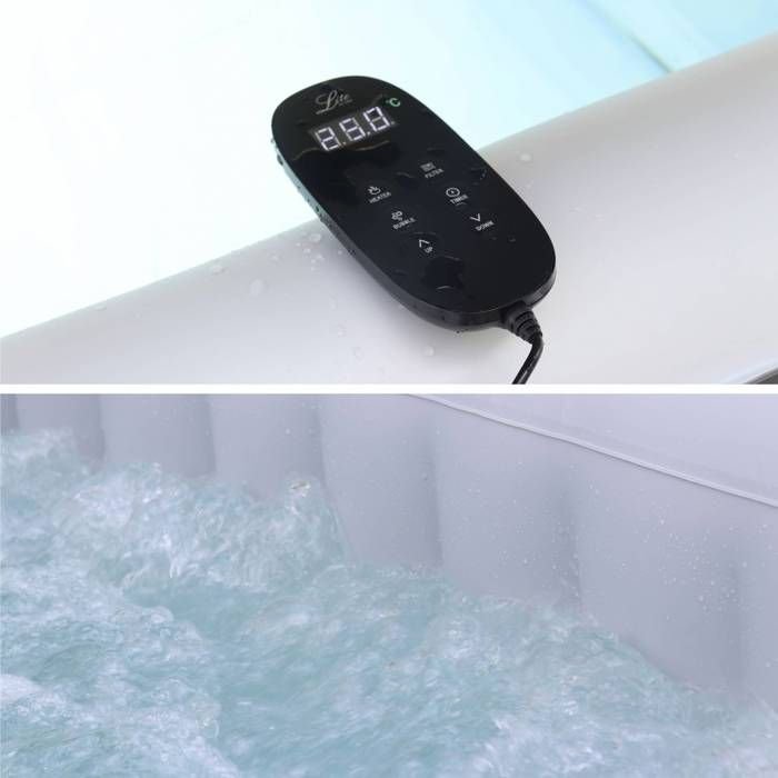 Vasca Idromassaggio Gonfiabile Quadrata MSPA Fjord 4 - 4 Posti - Sistema Antigelo + Copertura - 160 cm - PVC - immagine 3
