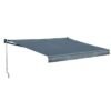 Tenda da sole SAULE 3,95 × 3m - Tessuto antracite e struttura grigia
