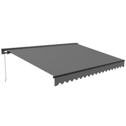 Tenda da sole a semicassetta 2,5 x 2 m in alluminio grigio - Oviala