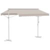 Tenda Laterale Doppia - Outsunny - 3x3 m retrattile manuale inclinazione regolabile resistente ai raggi UV - Acciaio - Beige